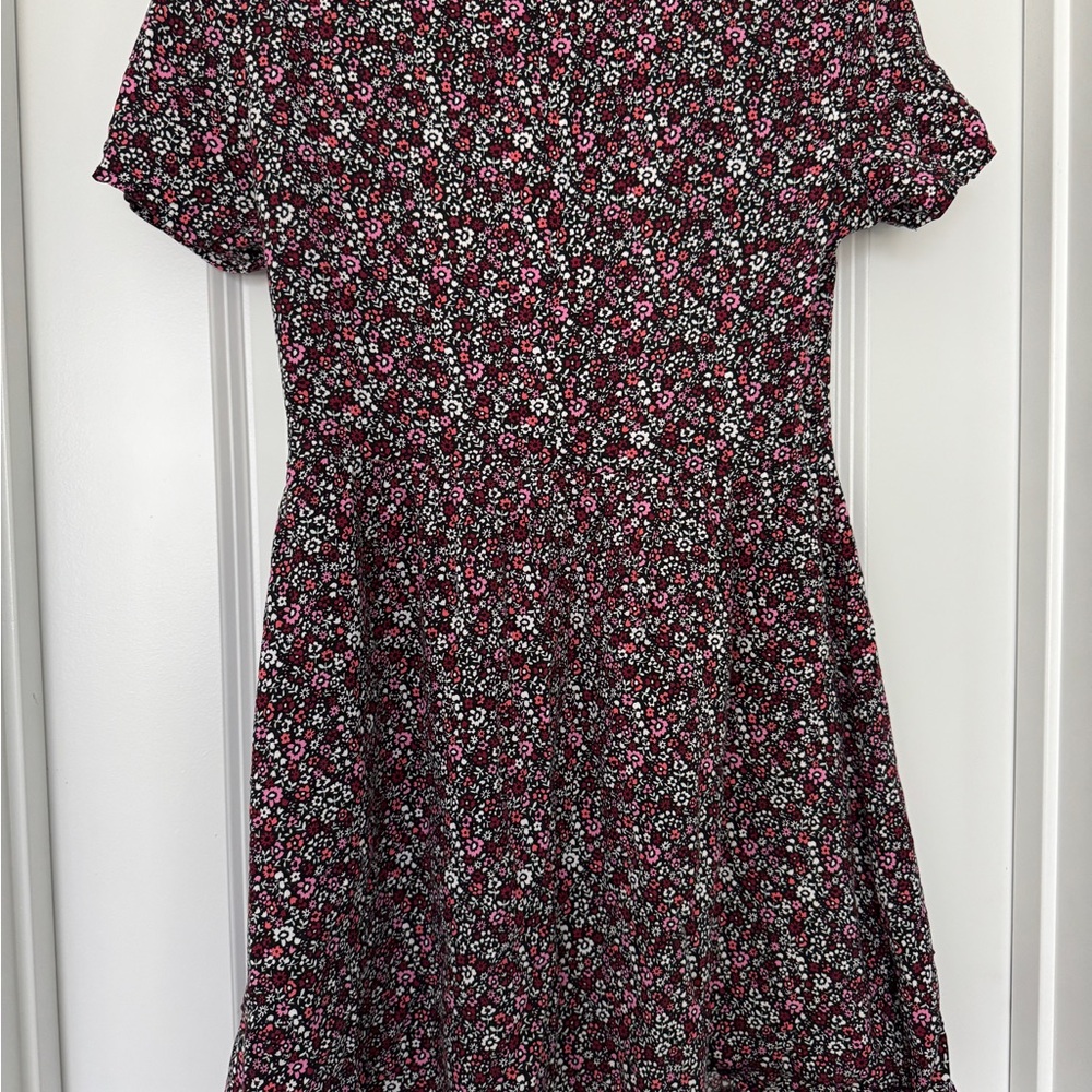 H&M Floral Mini Dress - Black and Pink